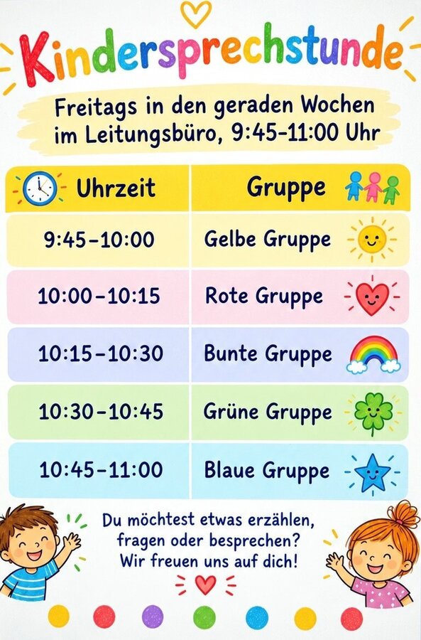 Bild vergr&ouml;&szlig;ern: Kindersprechstunde neu